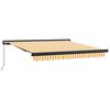 vidaXL Retractable Awning Yellow&White 3.5x2.5 m Fabric&Aluminium