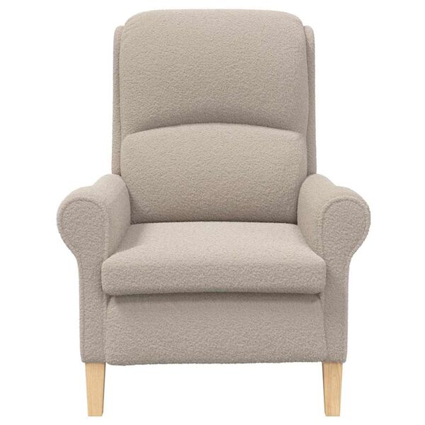 vidaXL Armchair Light grey 76 x 94 x 102 cm Sharpa Fabric