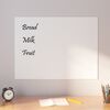 vidaXL Wall-mounted Magnetic Board White 80x60 cm&nbsp;Tempered Glass