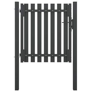vidaXL Garden Fence Gate Steel 100x75 cm Anthracite