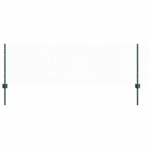 vidaXL Welded Wire Fence 25 x 0.6 m (W x H) PVC-Coated Steel Green