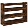 vidaXL Shoe Rack Smoked Oak 80x25x62 cm Engineered Wood
