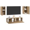 vidaXL TV Cabinet Set Wall-mounted 4 pcs Artisan oak 30.5 x 30 x 60 cm