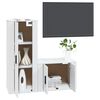 vidaXL 2 Piece TV Cabinet Set White Engineered Wood