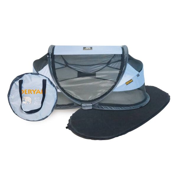 DERYAN Pop-up Travel Cot Baby Luxe with Mosquito Net Blue