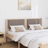 vidaXL Upholstered Headboard Brown 150 cm Solid Pine Wood