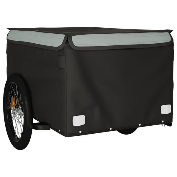 vidaXL Bike Trailer Black and Grey 45 kg Iron