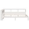 vidaXL Bookcase Bed without Mattress White 90x190 cm Single Solid Wood Pine