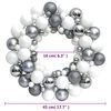 vidaXL Christmas Wreath White and Grey 45 cm Polystyrene
