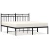 vidaXL Metal Bed Frame without Mattress with Headboard Black 150x200cm