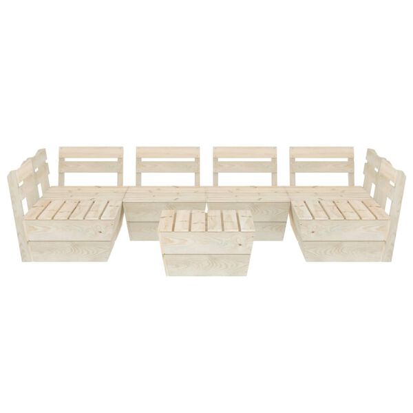 vidaXL 7 Piece Garden Pallet Lounge Set Impregnated Spruce Wood