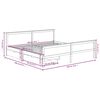 vidaXL Bed Frame without Mattress Honey Brown Solid Wood 180x200 cm Super King