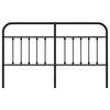 vidaXL Metal Replace Headboard Black 180 cm