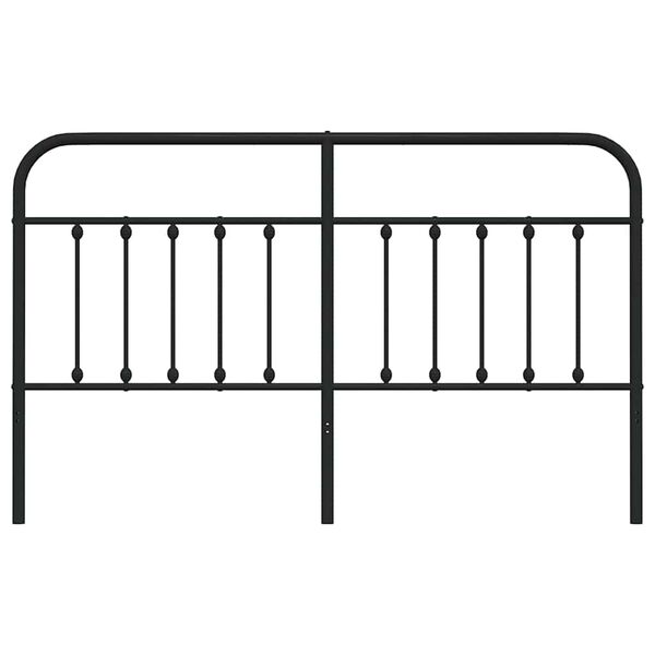 vidaXL Metal Replace Headboard Black 180 cm