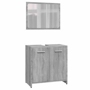 vidaXL Bathroom Furniture Set Grey Sonoma Engineered Wood