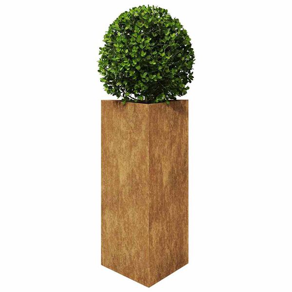 vidaXL Garden Planters 2 pcs Triangular 40x40x75 cm Weathering Steel