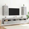 vidaXL TV Wall Cabinet with LED Lights Concrete Grey 30.5x35x70 cm