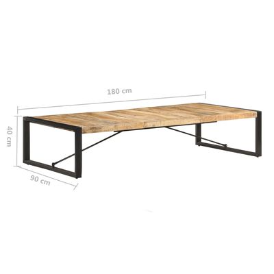 vidaXL Coffee Table 180x90x40 cm Rough Mango Wood