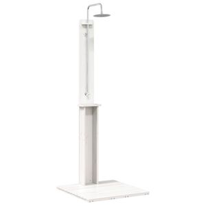 vidaXL Outdoor Shower White 75 x 76 x 217 cm Solid Pine Wood