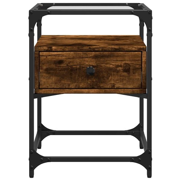 vidaXL Bedside Cabinets 2 pcs Smoked Oak 40x40x55 cm Engineered Wood