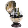 vidaXL Tabletop Globe Bar Wine Stand Eucalyptus Wood White