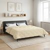 vidaXL Winter Duvet Cream 200 x 200 cm Microfiber and Teddy fleece