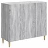 vidaXL Sideboard Grey Sonoma 89 x 34.5 x 80 cm Engineered Wood