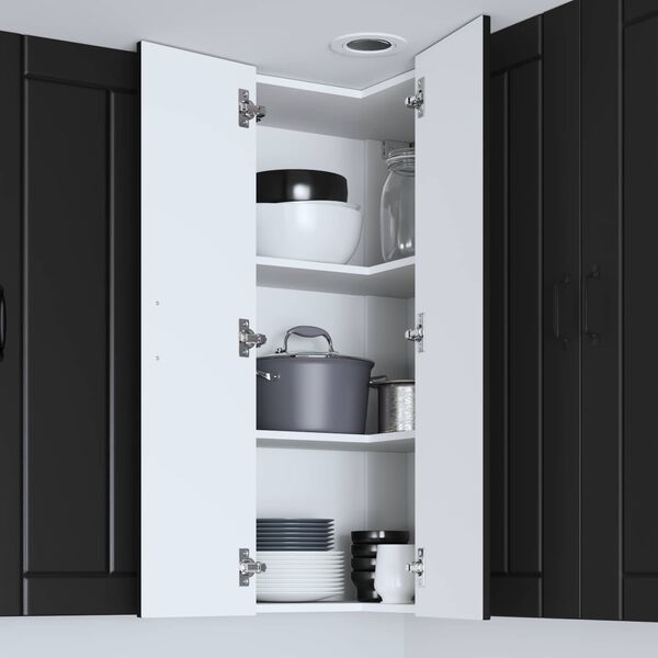 vidaXL Dishwasher Panel Lucca Black 57 x 57 x 100 cm Engineered Wood