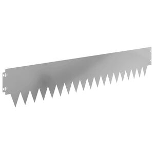 vidaXL Lawn Edging 20 pcs 103 x 20 cm Steel Silver