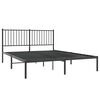vidaXL Metal Bed Frame without Mattress with Headboard Black 150x200cm