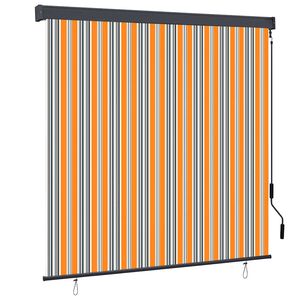 vidaXL Roller Blind Yellow and Blue 180 x 250 cm Fabric and Aluminum