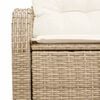 vidaXL Garden Sofa Beige 124 x 62 x 69cm Poly Rattan