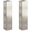 vidaXL Solar LED Pathway Light 2 pcs Warm White 18 x 18 x 80 cm