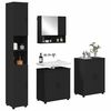 vidaXL Bathroom Furniture Set 4 pcs Black Engineered wood & Metal