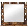 vidaXL Vanity Mirror Rectangular Smoked Oak 60 x 55 x 18 cm