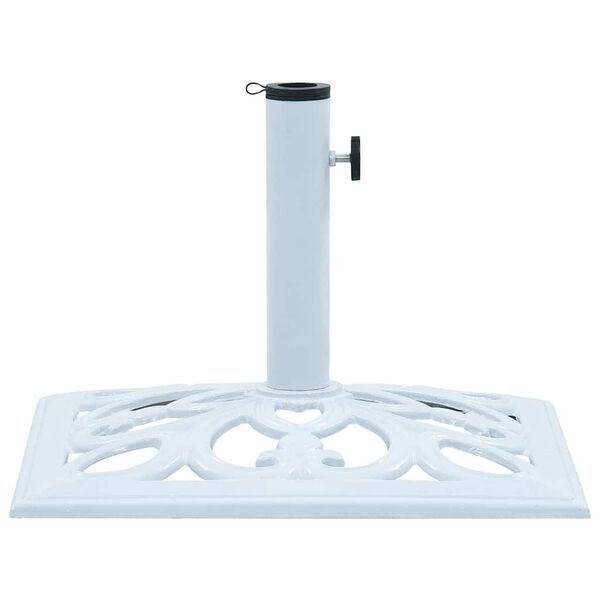 vidaXL Umbrella Base White 12 kg 49 cm Cast Iron