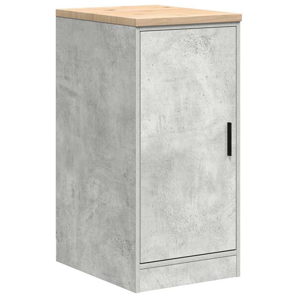 vidaXL Garage Storage Cabinet Concrete Grey 40x51x85 cm Solid Wood Pine