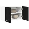 vidaXL Hanging Cabinet with Door Black Oak and White 60 x 31 x 40 cm
