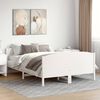 vidaXL Bed Frame without Mattress White 120x190 cm Small Double Solid Wood Pine