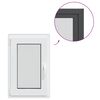 Basement Window Manual RISOR Anthracite 50 x 75 cm PVC and Glass