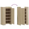 vidaXL Shoe Cabinet Sonoma Oak 52x37.5x100 cm Engineered Wood