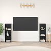vidaXL TV Cabinet Set 2 pcs Black Oak 107 x 35 x 37 cm Engineered Wood