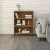 vidaXL Sideboard Smoked Oak 69.5x32.5x90 cm Engineered Wood