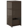 vidaXL Garden Storage Cabinet Brown 50x55x115 cm Poly Rattan