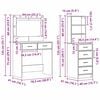 vidaXL Dressing Table Black 78.5 x 41 x 135 cm Engineered wood