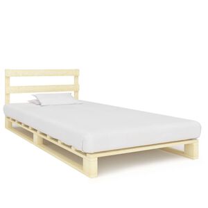 vidaXL Pallet Bed Frame without Mattress Solid Pine Wood 100x200 cm