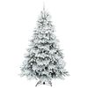 vidaXL Artificial Christmas Tree with 300 LEDs Green 240 cm PE and PVC