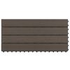 vidaXL Decking Tile 6 pcs Dark Brown 60 x 30 cm WPC