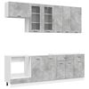 vidaXL Kitchen Unit LYON 8 pcs Concrete Grey Engineered Wood