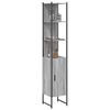 vidaXL Bathroom Cabinet Grey Sonoma 33x33x185.5 cm Engineered Wood